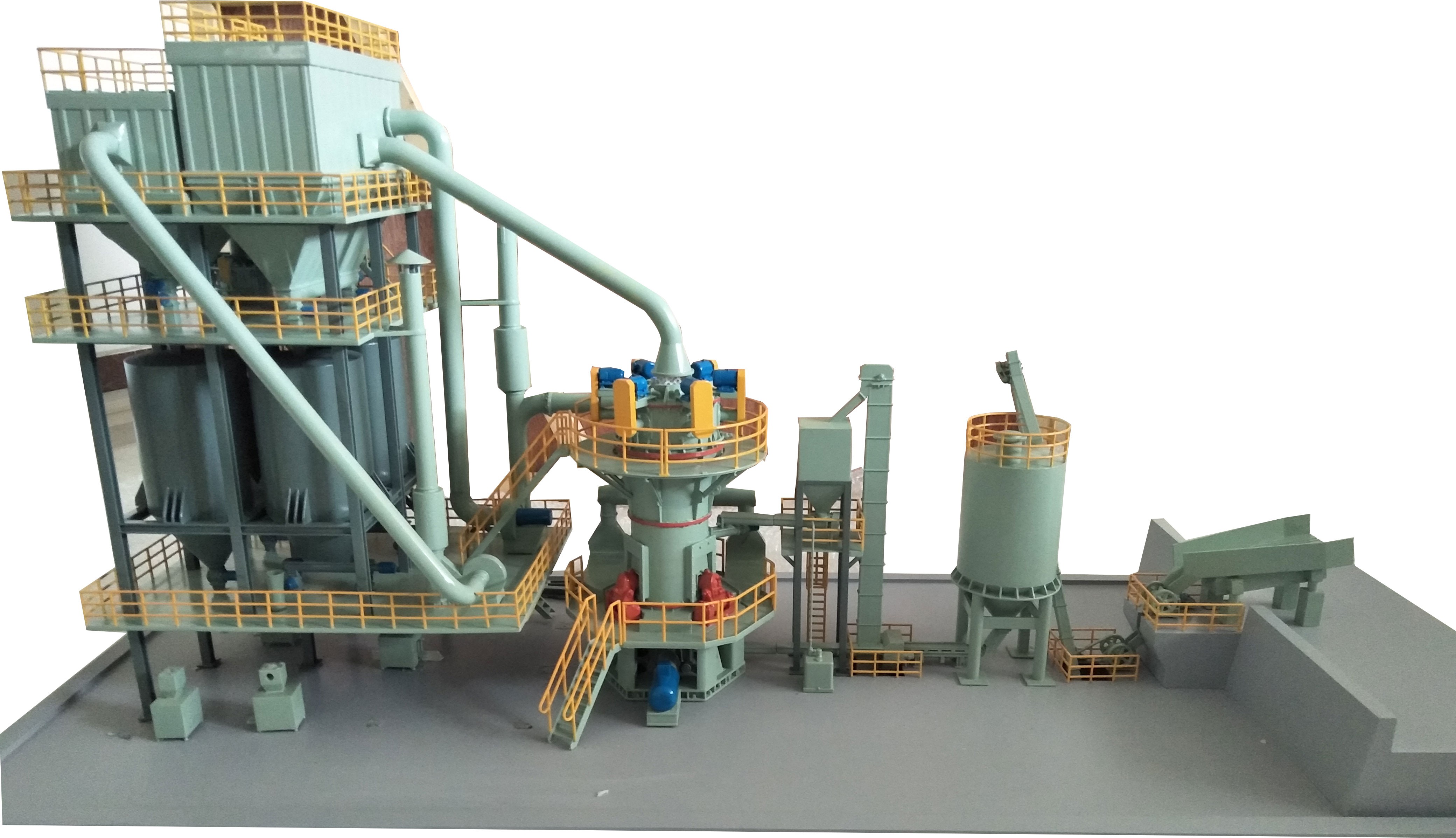 HLMX立式磨粉機礦石粉生產(chǎn)線布局圖 HLMX立式磨粉機礦石粉生產(chǎn)線布局圖